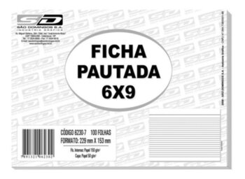 FICHA PAUTADA 6 X 9 - c/100