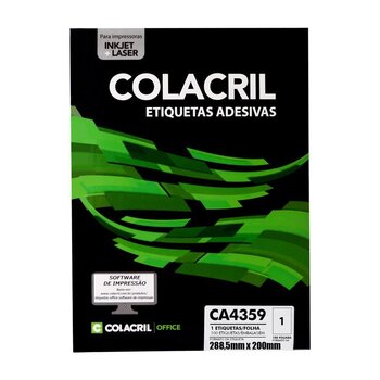 ETIQUETA COLACRIL A4 367/CA4359 288,5x200,0 CX C/100F
