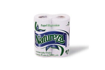 PAPEL HIGIENICO FOLHA SIMPLES NEUTRO NATUREZA- 4X30M