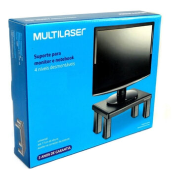 SUPORTE P/ MONITOR LCD ERGONOMICO QUADRADO PRETO AC125 MULTILASER