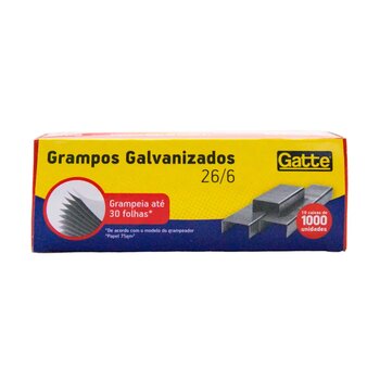 GRAMPO GALVANIZADO 26/6 C/1000   GATTE