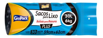 SACO LIXO REFORCADO 30L- C/ 30UN - ROLO - GIOCA
