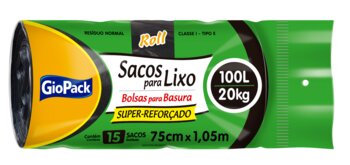 SACO LIXO REFORCADO 100L - C/ 15UN - ROLO - GIOCA