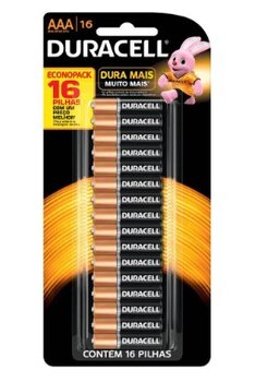 PILHA ALCALINA AAA 1,5V C/16 UN DURACELL