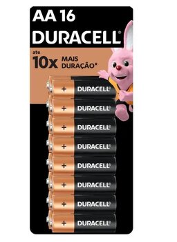 PILHA ALCALINA AA 1,5V C/16 UN DURACELL