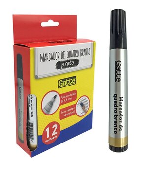 MARCADOR QUADRO BRANCO PRETO - GATTE