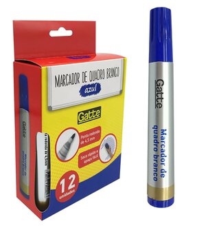MARCADOR QUADRO BRANCO AZUL - GATTE
