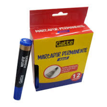 MARCADOR PERMANENTE CHANFRADO AZUL - GATE