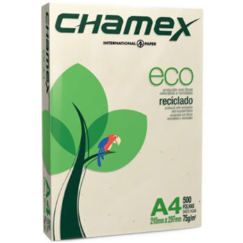 PAPEL CHAMEX A4 210 X 297 ECO - RECICLADO 75g 500FLS