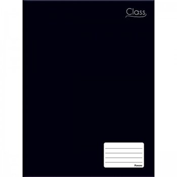 CADERNO BROCHURAO CAPA DURA PRETO 96FLS
