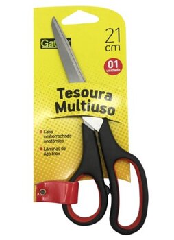TESOURA MULTIUSO ACO INOX 21CM   GATTE