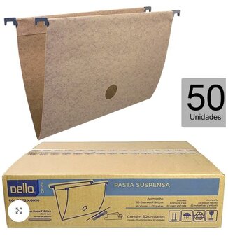 PASTA SUSPENSA MARMORIZADA HASTE PLASTICA  - FRAMA C/50