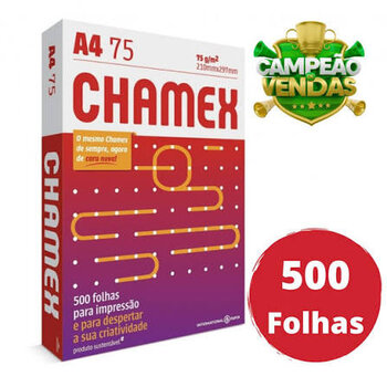 PAPEL A4 RESMA 500 FOLHAS     CHAMEX