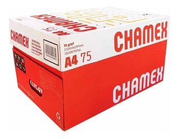 PAPEL A4 CHAMEX CAIXA C/ 10 RESMAS - 5000 FLS
