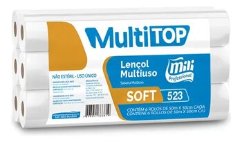 LENCOL HOSPITALAR 50MX50CM 20GR C/ 6  MILI PROFESSIONAL 523