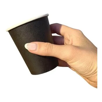 COPO DE PAPEL BILLA 240ML CORRUGADO PRETO C/400