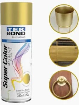 Tinta spray Dourado 350ml/250g - Tekbond