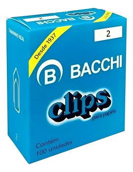 CLIPS 2 GALVANIZADO COM 100UNI    BACCHI