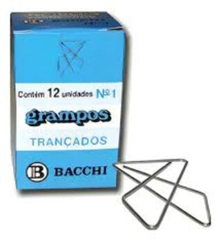 CLIPS GALVANIZADO ACO TRANCADO nº1 COM 12 UNIDADES - BACCHI