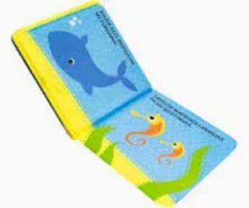 Livro para Banho Amiguinhos do Mar 16 cm x 14 cm 06 pg.