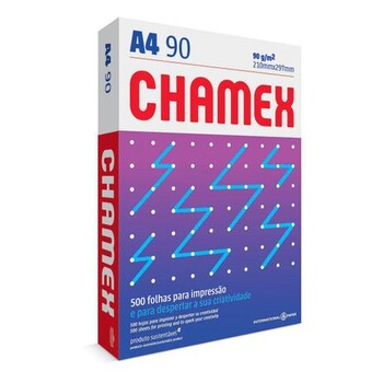 PAPEL A4  C/ 90g - 500 FOLHAS CHAMEX