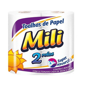 TOALHA DE PAPEL PARA COZINHA MILI C/2 ROLOS