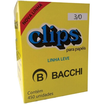 CLIPS 3/0 GALVANIZADO COM 450UN  BACCHI
