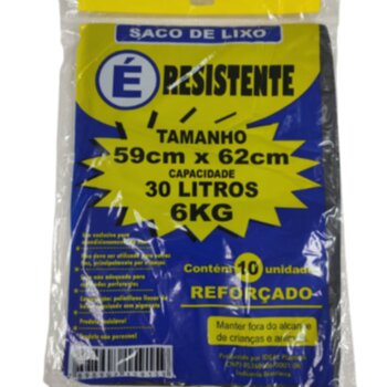 SACO PARA  LIXO 150 LITROS/ 30KG   C/ 5 UN - E RESISTENTE